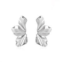 Big Metal Flower Shape Stud Earring