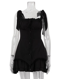 Sleeveless Ruffled Sexy Mini Dress