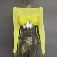 See Through Mesh Crop Top