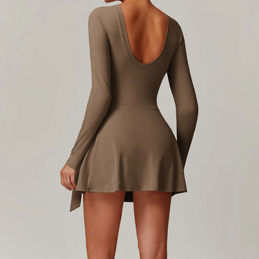 Backless Long Sleeved Romper