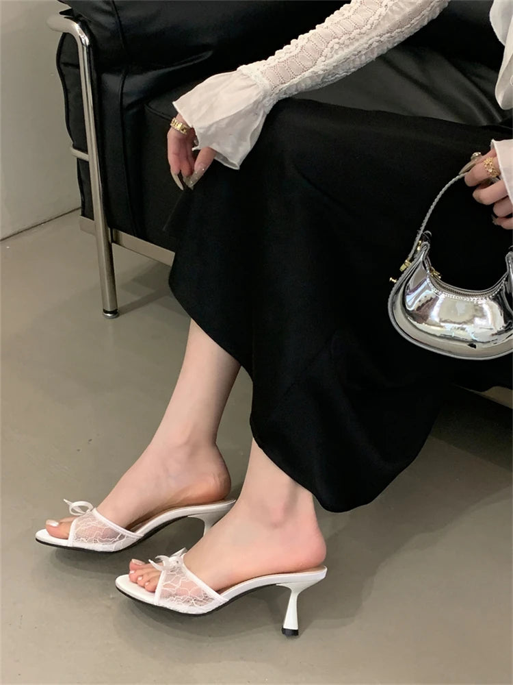 Velvet Rouge Lace Heels