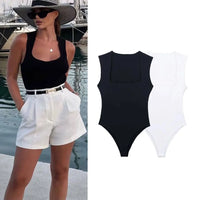 Square Neck Sleeveless Bodysuit