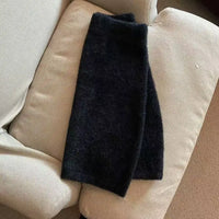 Elastic Waist Slim Imitation Mink Fur Skirt