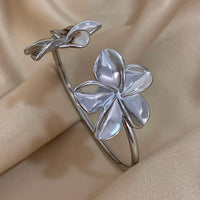 Double Flower Cuff Bracelet