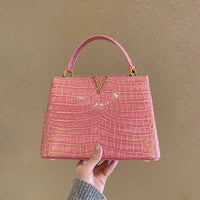 High-quality Crocodile Print Handbag