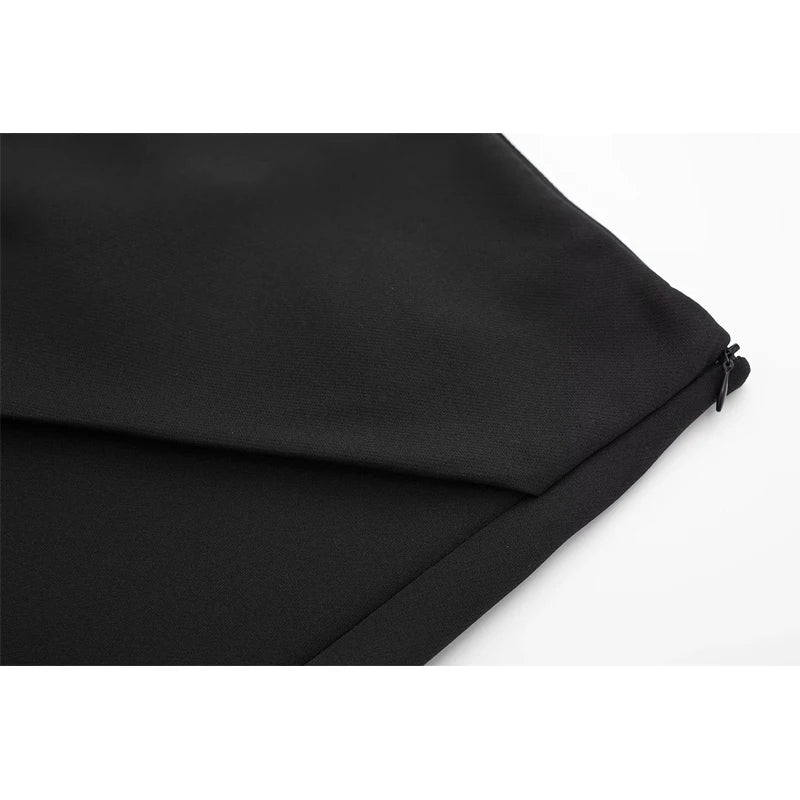 Asymmetric High Waist Mini Skort