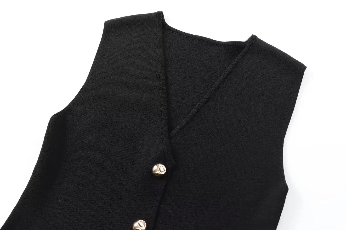 Cropped Sleeveless Knit Vest Top