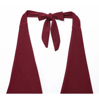 Sexy Ruched Backless  Halter Crop Top