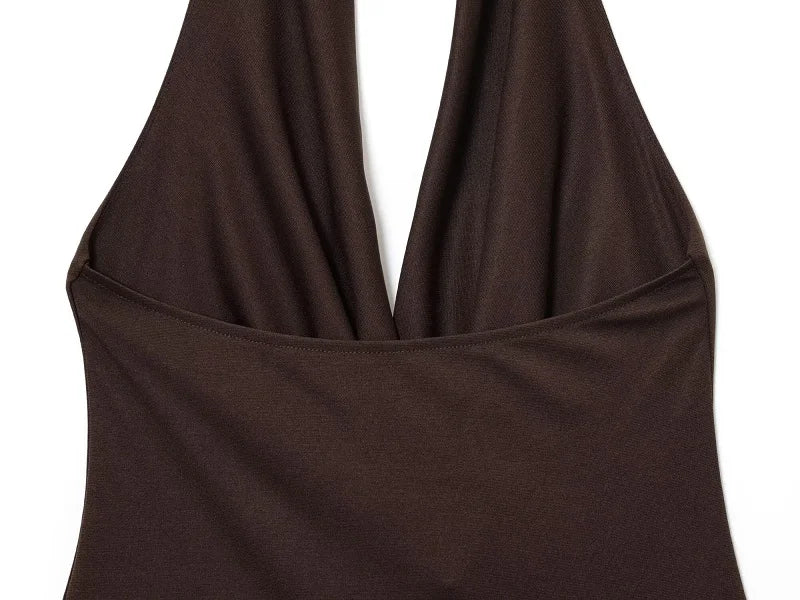 Gold Cuff Collar Sleeveless Bodysuits