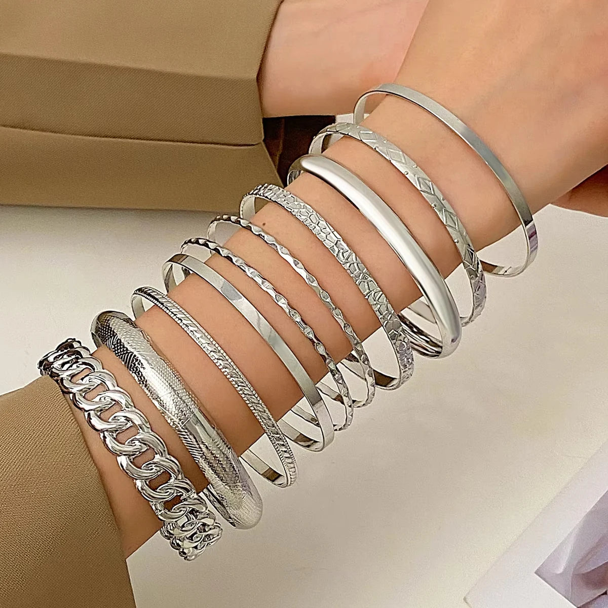 Ten Piece Set Stylish Bohemian Folk Retro Bracelet Jewelry