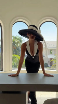 Notched Collar Halter Backless Sexy Maxi Dress