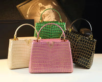 High-quality Crocodile Print Handbag
