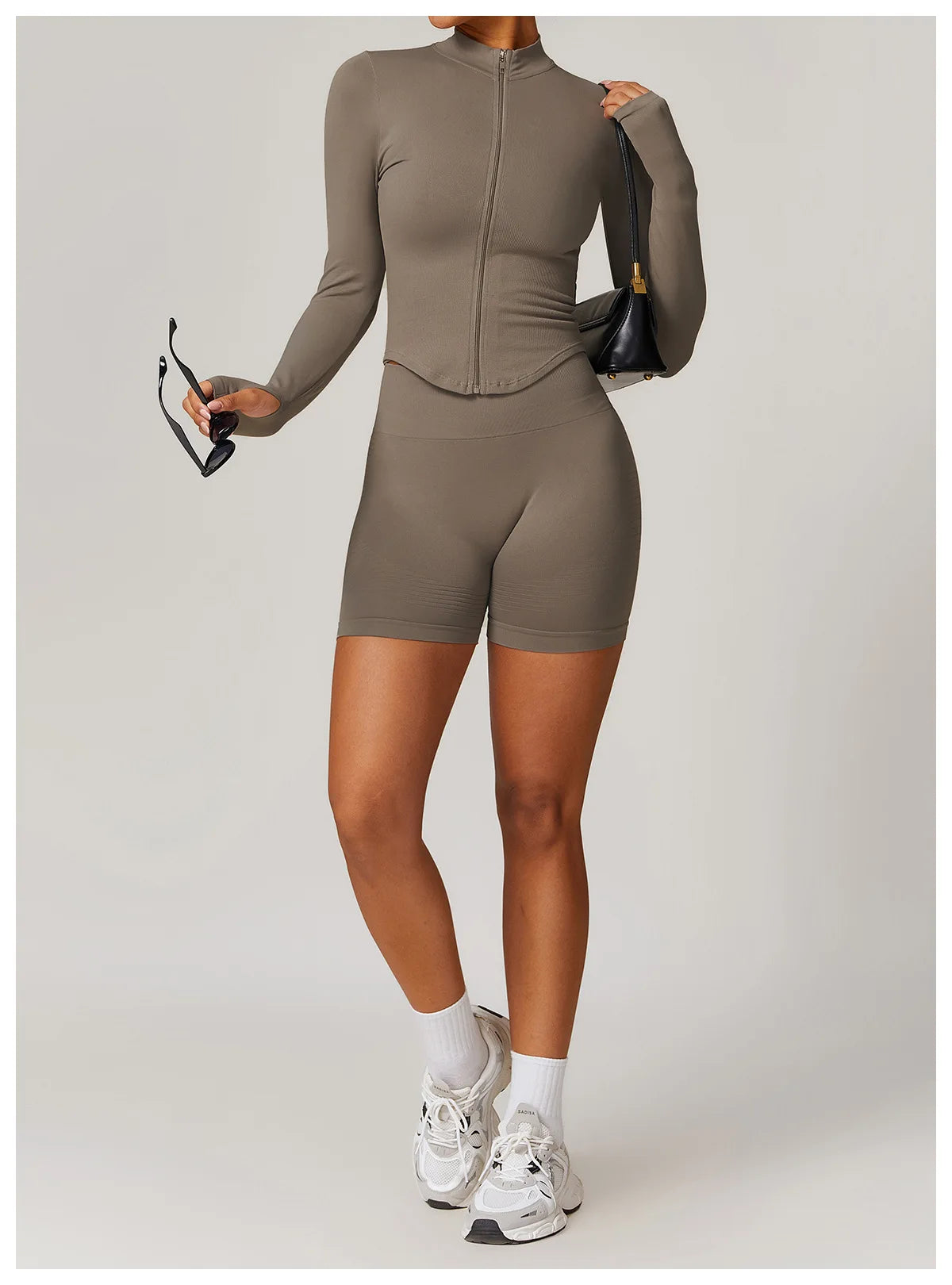 2pcs Seamless Yoga Short / Leggings Set