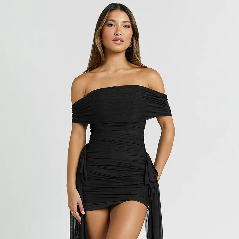 Off-shoulder Strapless Sexy Mini Dress