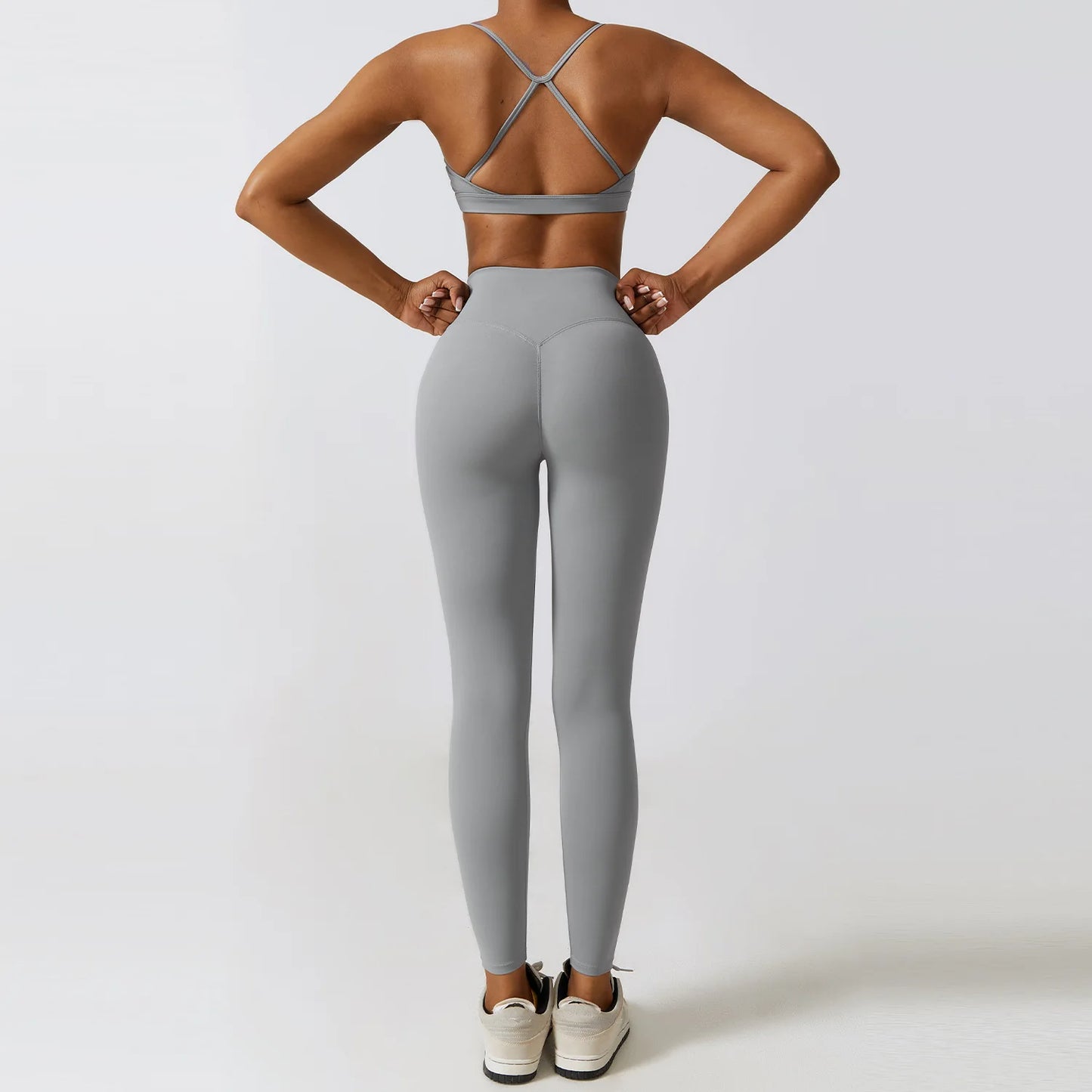 Crop Top Long Sleeve Leggings Set