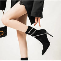 Serpentina Velvet Heel Boots