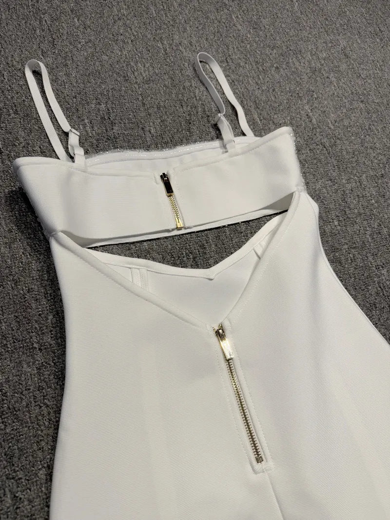 White Lotus Bandage Dress