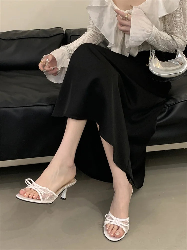 Velvet Rouge Lace Heels