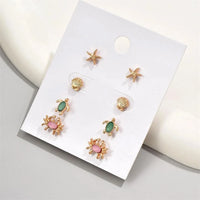 Starfish Conch Design Earring Set