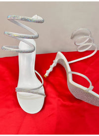 Crystal Snake Coiled Sexy Stiletto High Heels