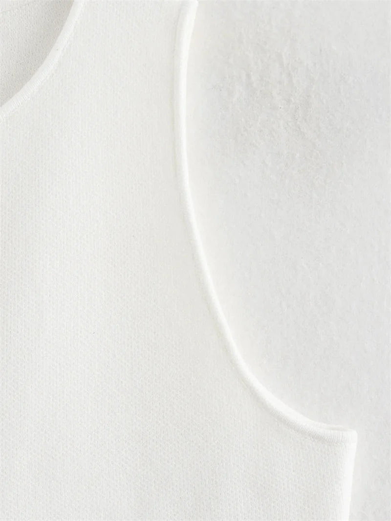 Cropped Sleeveless Knit Vest