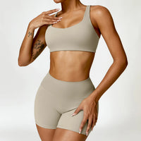 Square Neck Long Sleeve Seamless Activewear Set