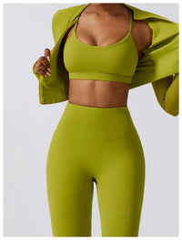 Crop Top Long Sleeve Leggings Set