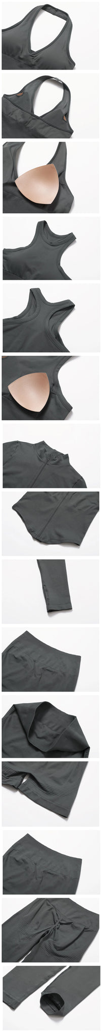 2pcs Seamless Yoga Short / Leggings Set