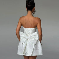 A-Line Strapless Bow Sexy Mini Dress