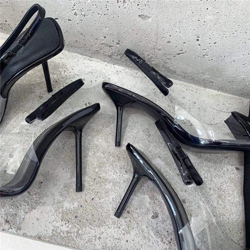 Star Style Pleat Design Elegant Stiletto Heels