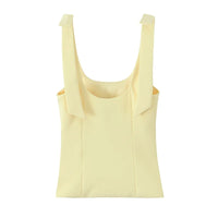 Shoulder Bow Sleeveless Top