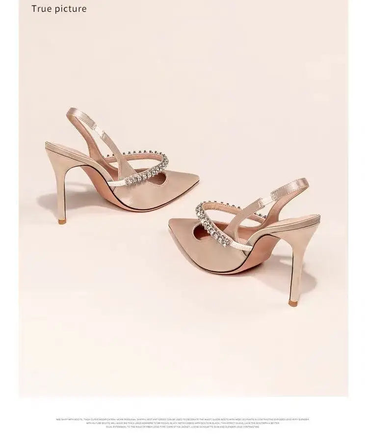 Water Diamond Pointed High-heels