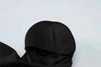 Metal Buckle O Neck High Waist Short Sleeve Mini Dress