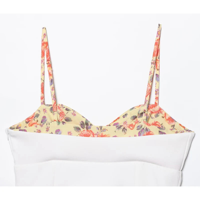 Sleeveless Print Backless Corset Top