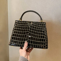 High-quality Crocodile Print Handbag