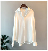 Overshirt Satin Korean Style Shirt