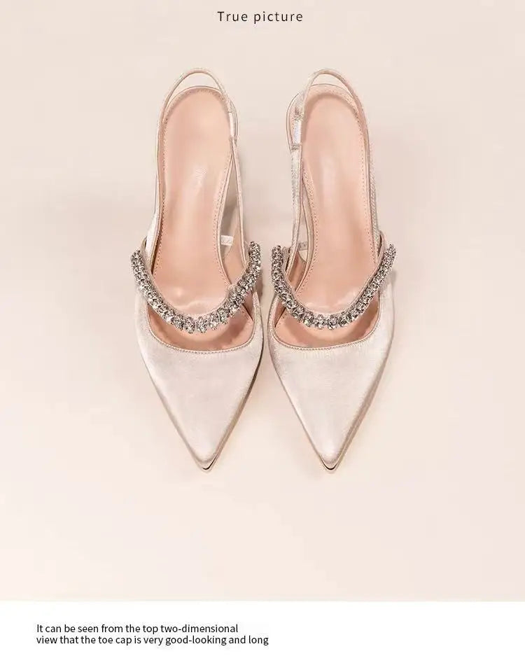 Water Diamond Pointed High-heels
