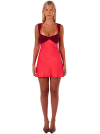 Lace-up A-line Mini Dress