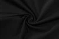 Metal Buckle O Neck High Waist Short Sleeve Mini Dress