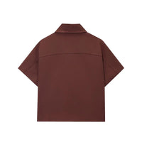 Short Sleeve Zipper Cropped Jacket