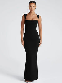 Square Collar Sleeveless Sexy Maxi Dress