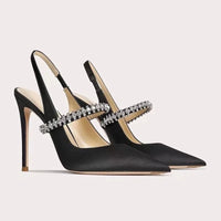 Water Diamond Pointed High-heels