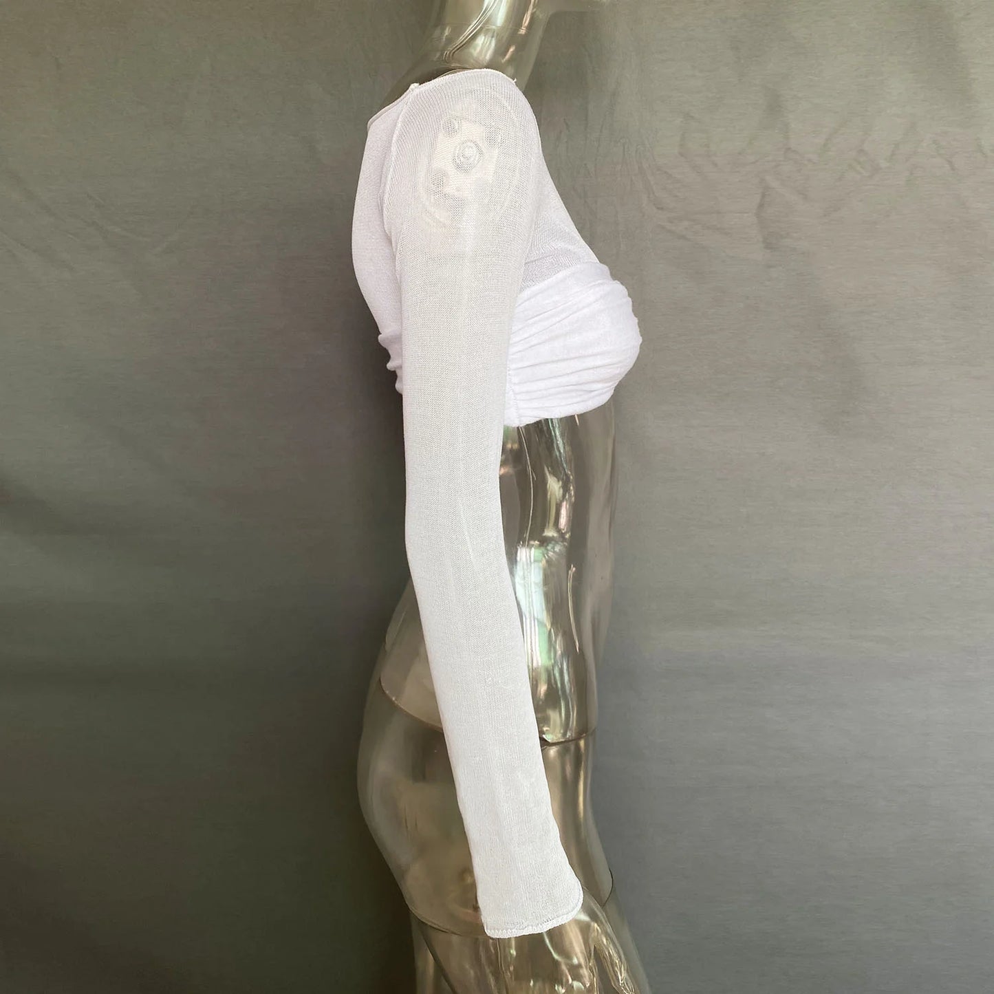 See Through Mesh Crop Top