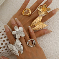 5 Styles Creative Boho Metal Butterfly Flower Ring