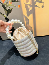 Rhinestones Evening Bucket Bag
