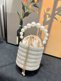 Rhinestones Evening Bucket Bag