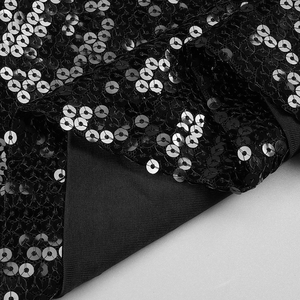 Noir Obsession Sequin Maxi Dress