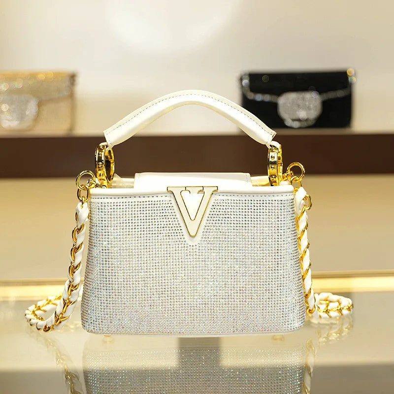 Top handle Crystal Handbag