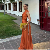 Luxe Radiance Halter Gown