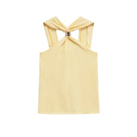 Halter Gold Ring Sleeveless Top
